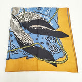45R/45rpm シルクツイルfuroshikii 定価28600円 大判 スカーフ オレンジ コン レディース フォーティーファイブアールピーエム【中古】6-0607G◎