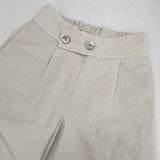 Pal'las Palace リネン ワイドパンツ イージーパンツ 日本製 サイズ3 パンツ アイボリー レディース パラスパレス【中古】6-0909M△