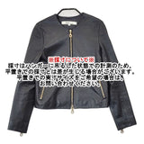 Bilitis dix-sept ans アントルフィーノ ラムレザー ノーカラージャケット ブラック レディース ビリティス ディ セッタン【中古】6-1008T∞