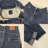 mina perhonen dn4363 always サイズ38 コットンリネン デニムパンツ ネイビー レディース ミナペルホネン【中古】6-0907G∞