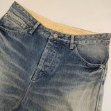 mina perhonen always テーパード dn4363A サイズ40 コットンリネン デニムパンツ ライトブルー レディース ミナペルホネン【中古】6-0907G∞