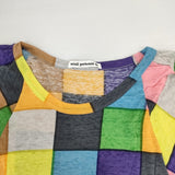 mina perhonen SS8626 jelly ドルマン 七分袖 チュニック 日本製 サイズ36 Ｔシャツ カットソー マルチカラー レディース ミナペルホネン【中古】6-0627M△