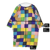 mina perhonen SS8626 jelly ドルマン 七分袖 チュニック 日本製 サイズ36 Ｔシャツ カットソー マルチカラー レディース ミナペルホネン【中古】6-0627M△