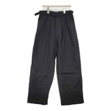 MARGARET HOWELL COMPACT LINEN TROUSERS 578-5142006 サイズ2 リネン パンツ 25SS ブラック レディース マーガレットハウエル【中古】6-0912M∞