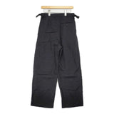 MARGARET HOWELL COMPACT LINEN TROUSERS 578-5142006 サイズ2 リネン パンツ 25SS ブラック レディース マーガレットハウエル【中古】6-0912M∞