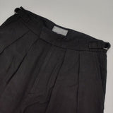 MARGARET HOWELL COMPACT LINEN TROUSERS 578-5142006 サイズ2 リネン パンツ 25SS ブラック レディース マーガレットハウエル【中古】6-0912M∞