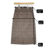 JOURNAL STANDARD ZOZOサイズ 140-145 MS 9 チェック ベルト付き ロングスカート ブラウン グレー レディース ジャーナルスタンダード【中古】6-0907M∞