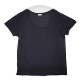 GALERIE VIE コットン ラウンドネックプルオーバー 日本製 サイズS 半袖Ｔシャツ カットソー ブラック レディース ギャルリーヴィー【中古】6-0627S△