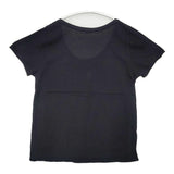 GALERIE VIE コットン ラウンドネックプルオーバー 日本製 サイズS 半袖Ｔシャツ カットソー ブラック レディース ギャルリーヴィー【中古】6-0627S△