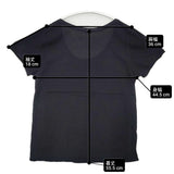 GALERIE VIE コットン ラウンドネックプルオーバー 日本製 サイズS 半袖Ｔシャツ カットソー ブラック レディース ギャルリーヴィー【中古】6-0627S△