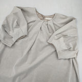 qualite トリコットスェードカットソー 定価20900円 タック ブラウス 日本製 サイズF 半袖Ｔシャツ カットソー ライトベージュ レディース カリテ【中古】6-0909S△