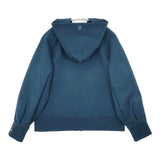 mina perhonen mousse ys8419 ジップアップ サイズ40 刺繍 パーカー ブルーグリーン レディース ミナペルホネン【中古】6-0726M∞