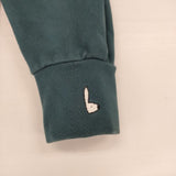 mina perhonen mousse ys8419 ジップアップ サイズ40 刺繍 パーカー ブルーグリーン レディース ミナペルホネン【中古】6-0726M∞