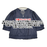 mina perhonen valoa 定価52800円 abs1247 38 コットンシルク フリル シアー ブラウス シャツ ネイビー レディース ミナペルホネン【中古】6-0616S♪