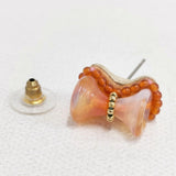 tamas ビーズ ヴィンテージ素材 アクセサリー ピアス オレンジ レディース タマス【中古】6-0615G◎