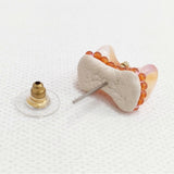 tamas ビーズ ヴィンテージ素材 アクセサリー ピアス オレンジ レディース タマス【中古】6-0615G◎