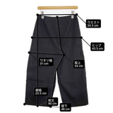 mizuiro-ind リネン混 タックパンツ ワイドパンツ 日本製 サイズ2 クロップドパンツ ブラック レディース ミズイロインド【中古】6-0909M△