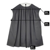 Demi-Luxe BEAMS ノースリーブ ギャザー プルオーバー コットン混 ブラウス シャツ チャコールグレー レディース デミルクス ビームス【中古】6-0627S△
