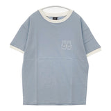 miffy 新品 65周年 刺繍 バックプリント コットン サイズF 半袖Ｔシャツ カットソー ライトブルー ホワイト レディース ミッフィー【中古】6-0627S△