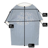 miffy 新品 65周年 刺繍 バックプリント コットン サイズF 半袖Ｔシャツ カットソー ライトブルー ホワイト レディース ミッフィー【中古】6-0627S△