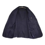 45R/45rpm コットンリネンチノジャケット 定価37400円 日本製 サイズ2 テーラードジャケット ネイビー レディース フォーティーファイブアールピーエム【中古】6-0909M△