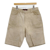 Johnbull スウェードハーフパンツ 牛革 スエード サイズ34 ショートパンツ ハーフパンツ ショーツ ベージュ メンズ ジョンブル【中古】6-0630S♪