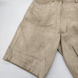Johnbull スウェードハーフパンツ 牛革 スエード サイズ34 ショートパンツ ハーフパンツ ショーツ ベージュ メンズ ジョンブル【中古】6-0630S♪