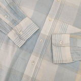 EEL Atelier Shirt マドラスチェック 定価17600円 E-21404B アトリエシャツ XS 長袖シャツ ホワイト ライトブルー メンズ イール【中古】6-0726M∞