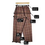 EEL SUN PANTS 定価19250円 E-21202B チェック サンパンツ サイズS パンツ ブラウン ベージュ メンズ イール【中古】6-0726G∞
