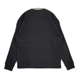 COMOLI COTTON WAFFLE L/S CREW コットンワッフル 定価28600円 D01-05041 サイズ2 長袖Ｔシャツ カットソー ロンＴ 26SS ブラック メンズ コモリ【中古】6-0616M♪