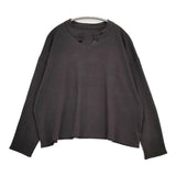 JURGEN LEHL J0154UB502 コットン プルオーバー 日本製 長袖Ｔシャツ カットソー ロンＴ 25AW チャコールグレー レディース ヨーガンレール【中古】6-0616M♪