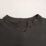 JURGEN LEHL J0154UB502 コットン プルオーバー 日本製 長袖Ｔシャツ カットソー ロンＴ 25AW チャコールグレー レディース ヨーガンレール【中古】6-0616M♪