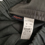 babaghuri J0561FP342 ミルコットンカーディ厚手のレディスパンツ L 定価46200円 インド製 26SS チャコールグレー レディース ババグーリ【中古】6-0616G♪