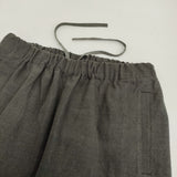babaghuri J0561FP342 ミルコットンカーディ厚手のレディスパンツ L 定価46200円 インド製 26SS チャコールグレー レディース ババグーリ【中古】6-0616G♪