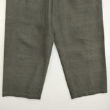 babaghuri J0561FP342 ミルコットンカーディ厚手のレディスパンツ L 定価46200円 インド製 26SS チャコールグレー レディース ババグーリ【中古】6-0616G♪