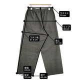 babaghuri J0561FP342 ミルコットンカーディ厚手のレディスパンツ L 定価46200円 インド製 26SS チャコールグレー レディース ババグーリ【中古】6-0616G♪