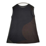 babaghuri J0552UB642 スチームのＴシャツ 定価39600円 コットン チュニック 日本製 カットソー 25SS ブラック グレー レディース ババグーリ【中古】6-0616S♪