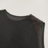 babaghuri J0552UB642 スチームのＴシャツ 定価39600円 コットン チュニック 日本製 カットソー 25SS ブラック グレー レディース ババグーリ【中古】6-0616S♪