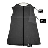 babaghuri J0552UB642 スチームのＴシャツ 定価39600円 コットン チュニック 日本製 カットソー 25SS ブラック グレー レディース ババグーリ【中古】6-0616S♪