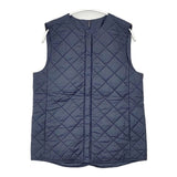 DANSKIN QUILTING PUFF VEST キルティングパフベスト 中綿 リバーシブル ベスト ネイビー レディース ダンスキン【中古】6-1008T∞