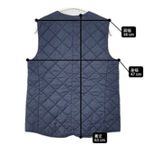 DANSKIN QUILTING PUFF VEST キルティングパフベスト 中綿 リバーシブル ベスト ネイビー レディース ダンスキン【中古】6-1008T∞