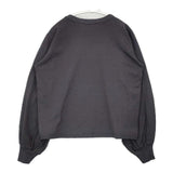 mizuiro-ind コットン パフスリーブ 長袖Ｔシャツ カットソー ロンＴ グレー レディース ミズイロインド【中古】6-0727M∞