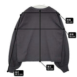 mizuiro-ind コットン パフスリーブ 長袖Ｔシャツ カットソー ロンＴ グレー レディース ミズイロインド【中古】6-0727M∞