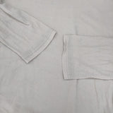 mizuiro-ind コットン ハイネックプルオーバー シアー シースルー 長袖Ｔシャツ カットソー ロンＴ ライトグレー レディース ミズイロインド【中古】6-0830M∞