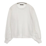 mizuiro-ind コットン パフスリーブ 長袖Ｔシャツ カットソー ロンＴ ホワイト レディース ミズイロインド【中古】6-0830M∞