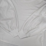 mizuiro-ind コットン パフスリーブ 長袖Ｔシャツ カットソー ロンＴ ホワイト レディース ミズイロインド【中古】6-0830M∞