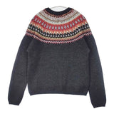 45R/45rpm フロートジャカードニットセーター 定価39600円 フェアアイル柄 セーター ニット チャコールグレー レディース フォーティーファイブアールピーエム【中古】6-1008T∞