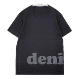 COMME des GARCONS JUNYA WATANABE MAN denim プリント クルーネック コットン 日本製 サイズS 半袖Ｔシャツ カットソー AD2017 ブラック レディース コムデギャルソンジュンヤワタナベマン【中古】6-0627S△