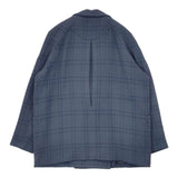 GOLDEN GOOSE イタリア製 サイズS ダブルボタン チェック コットンシルク テーラードジャケット ネイビー レディース ゴールデングース【中古】6-1017M∞