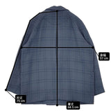 GOLDEN GOOSE イタリア製 サイズS ダブルボタン チェック コットンシルク テーラードジャケット ネイビー レディース ゴールデングース【中古】6-1017M∞